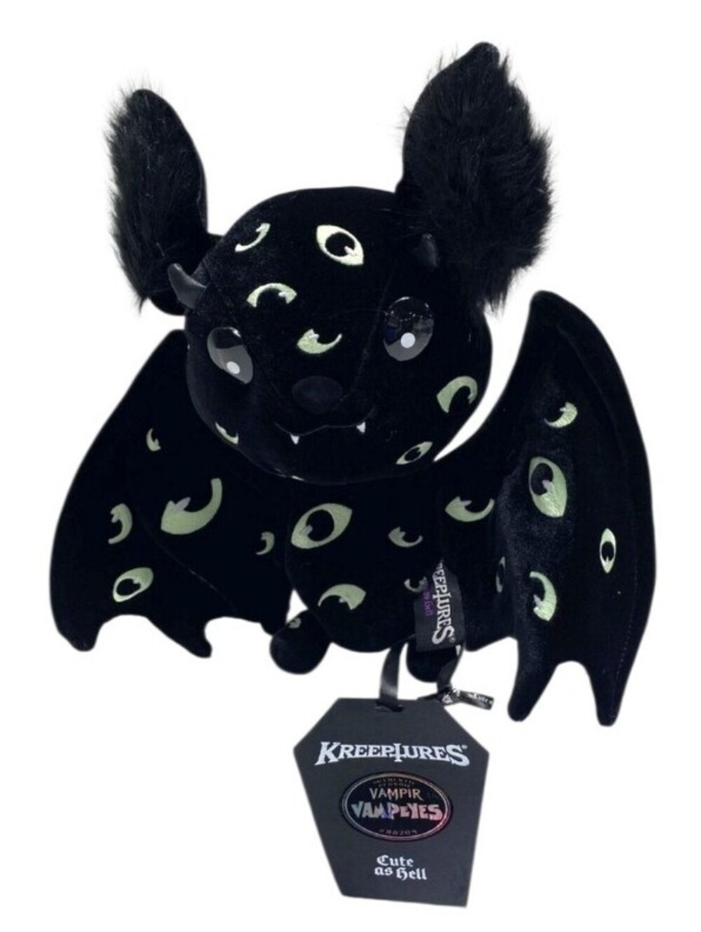 Killstar Kreeptures Vampir Vampeyes Plush Toy Goth Bat Glow In The Dark NEW